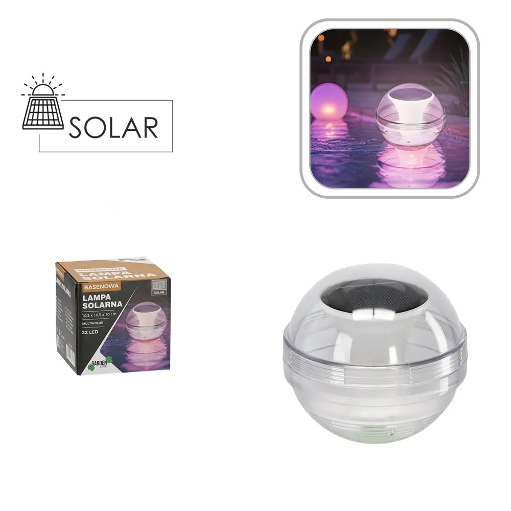 Lampă LED solară plutitoare pentru piscină – iluminare elegantă fără cabluri