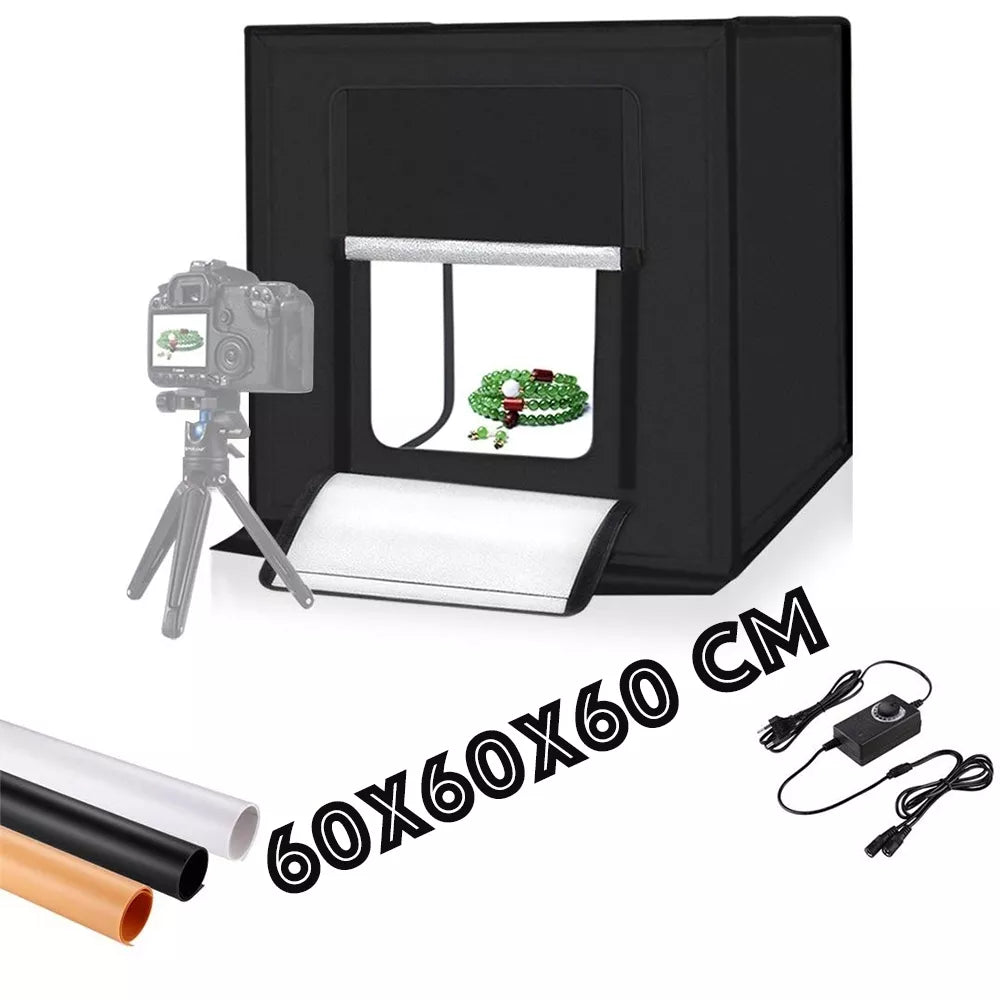 Cutie foto profesională cu iluminare LED 60 CM.