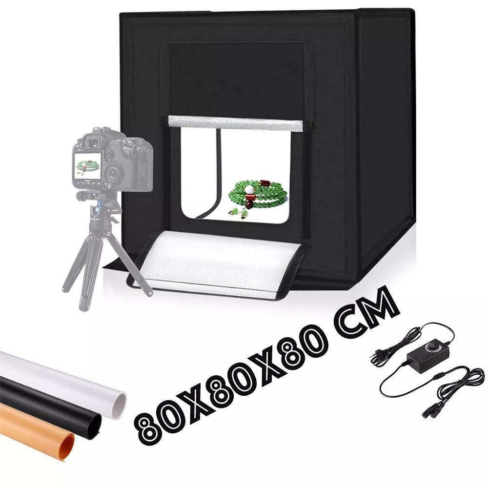 Cutie foto profesională cu iluminare LED de 80 CM.