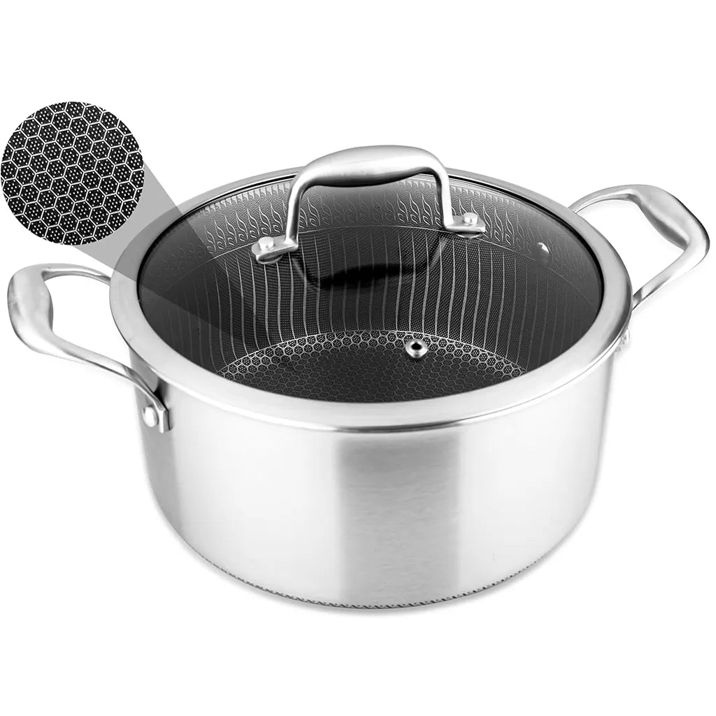 Puodas su dangčiu OSFÉ Tri-Ply, 24 cm, 5 l