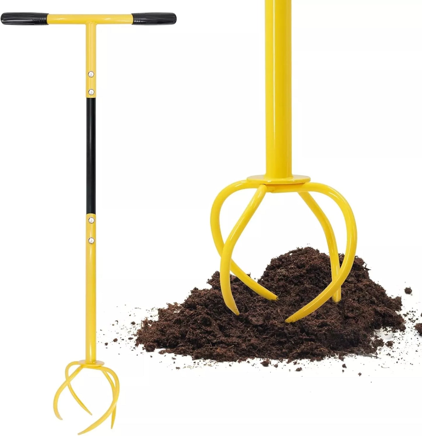 Cultivator manual pentru sol cu mâner în formă de T