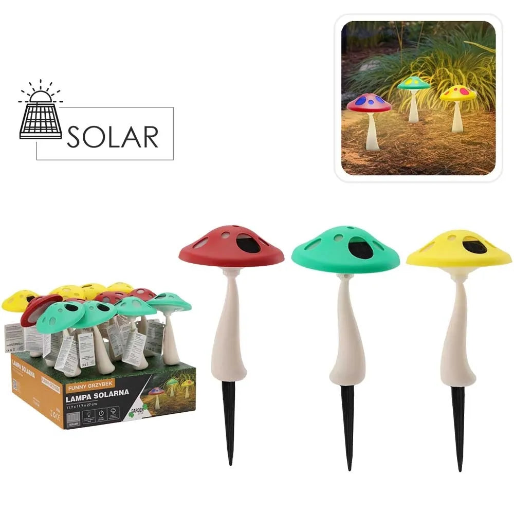 Lampă de grădină cu încărcare solară „Grybukas”
