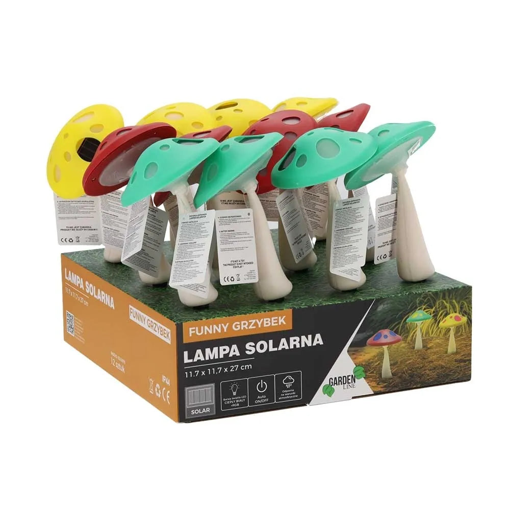 Lampă de grădină cu încărcare solară „Grybukas”