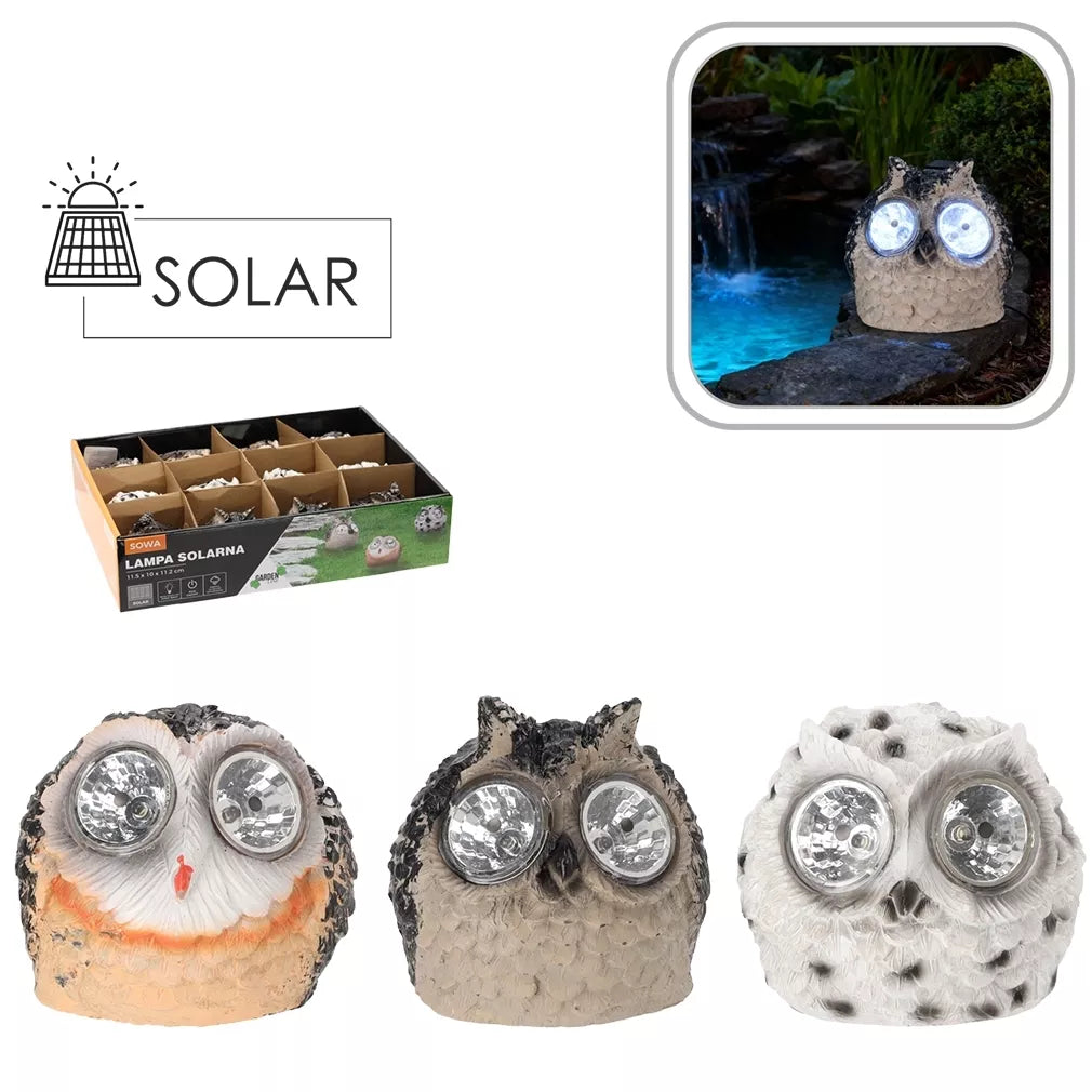 Lampă de grădină cu încărcare solară „Pelėda“