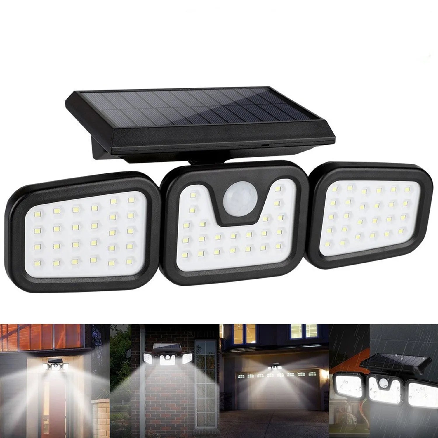 Lampă LED cu senzor de mișcare, reîncărcabilă cu energie solară