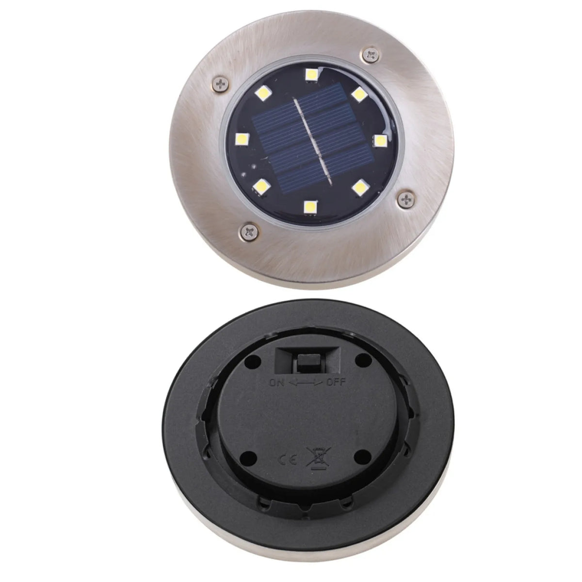 Lămpi LED de grădină cu încărcare solară încastrabilă (4 buc.)