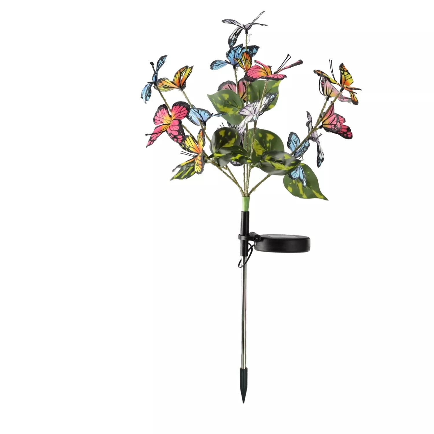 Decorațiune de grădină alimentată cu energie solară cu fluturi LED, 68 cm