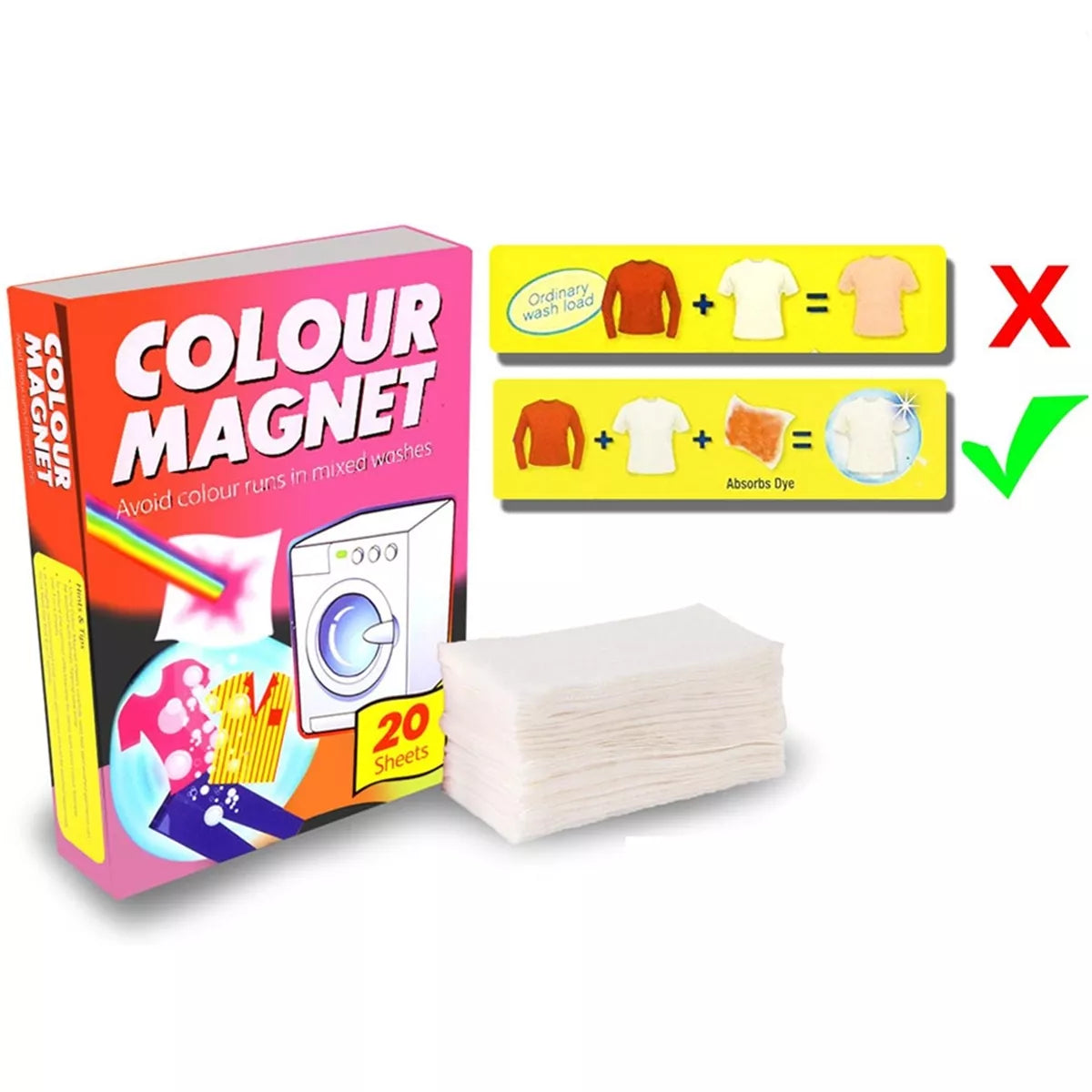 Șervețele pentru rufe împotriva decolorării