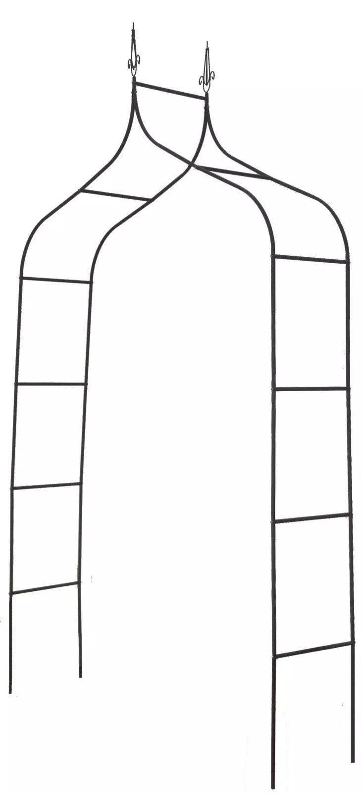 Pergolă de grădină pentru plante 150 × 37 × 240 cm, metalică, neagră