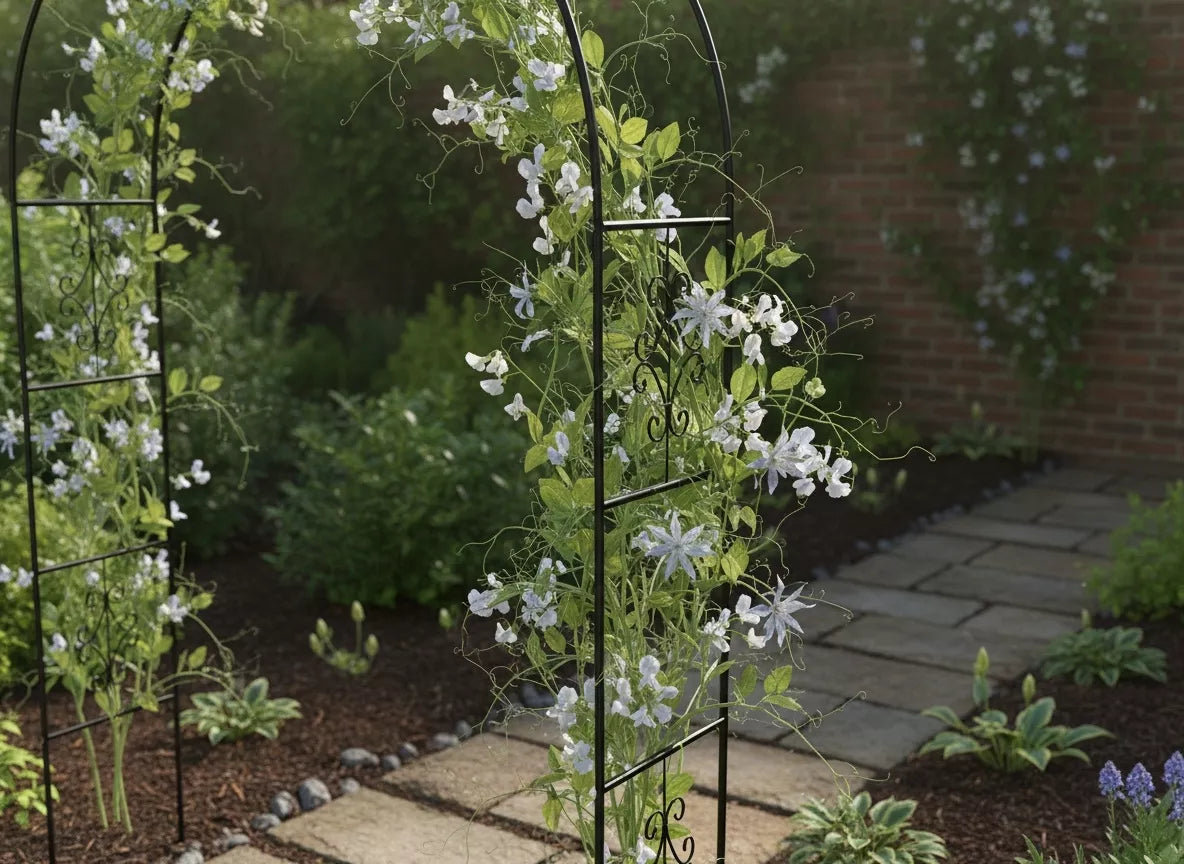 Sodo pergola su dekoracijomis 140 × 38 × 240 cm