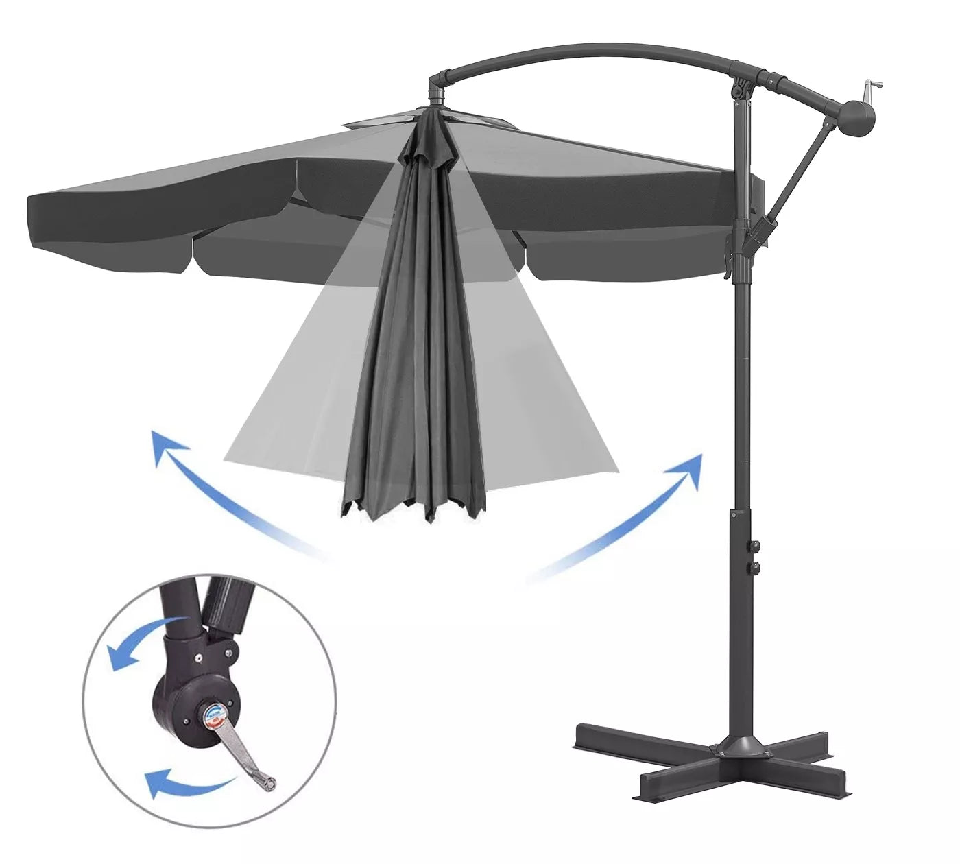 Umbrelă de grădină Gri