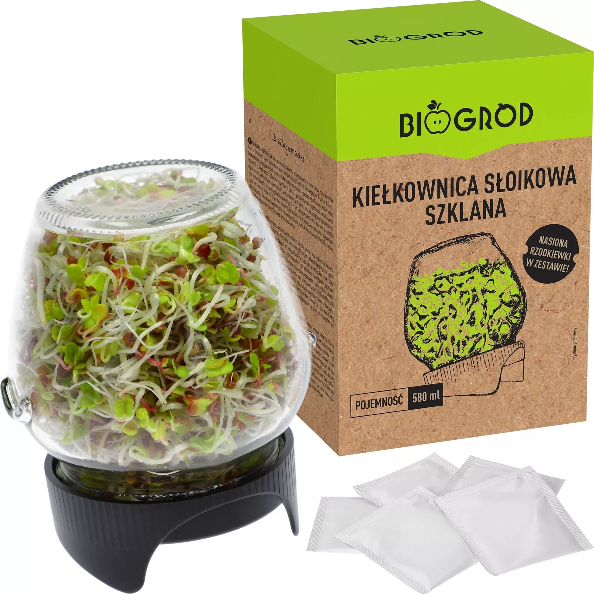 Germinator de borcan cu sită (tip twist-off)