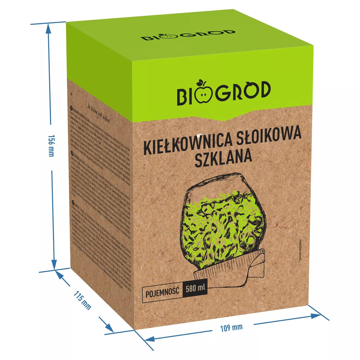 Germinator de borcan cu sită (tip twist-off)