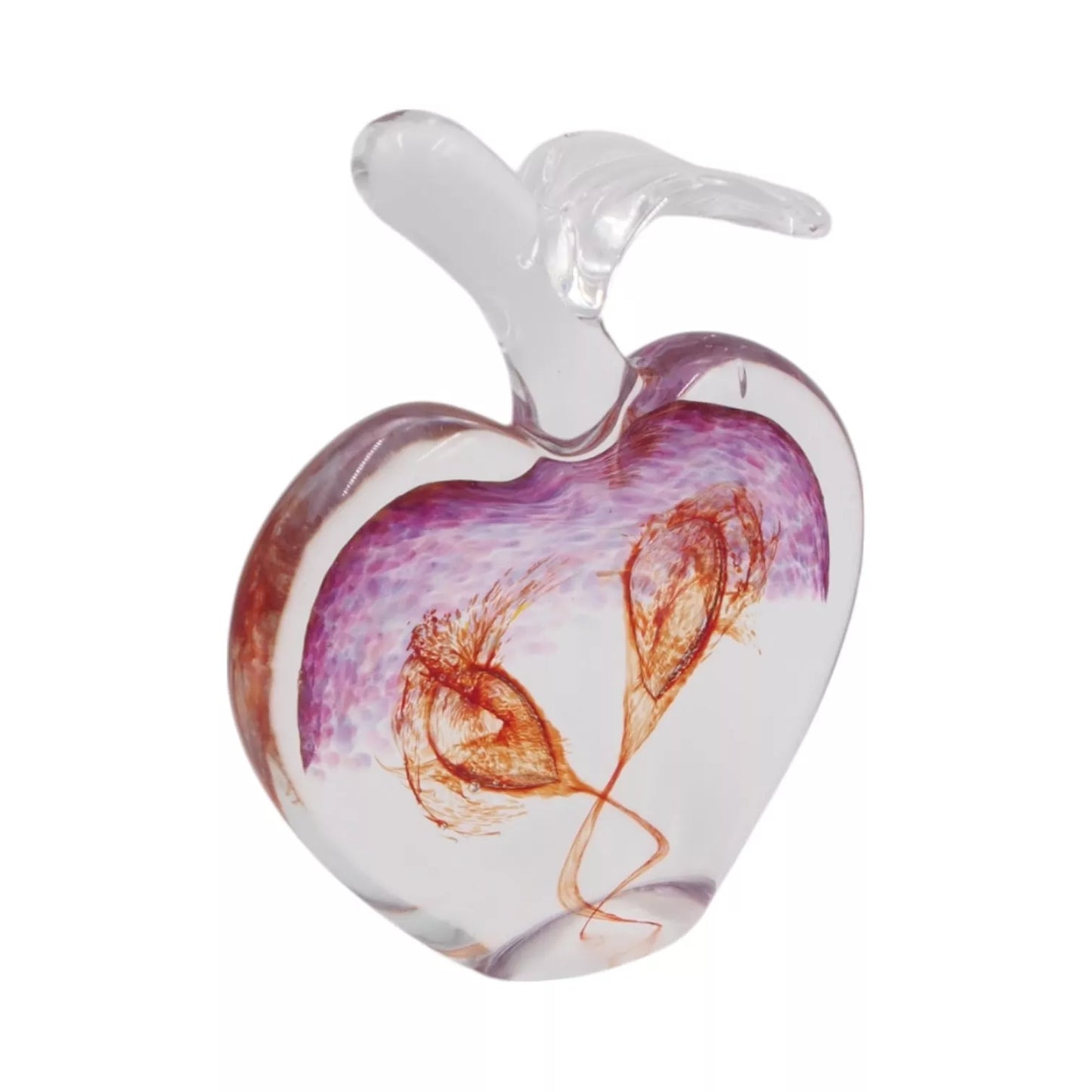 Decorațiune din sticlă „Mărul” – 13×5×17 cm