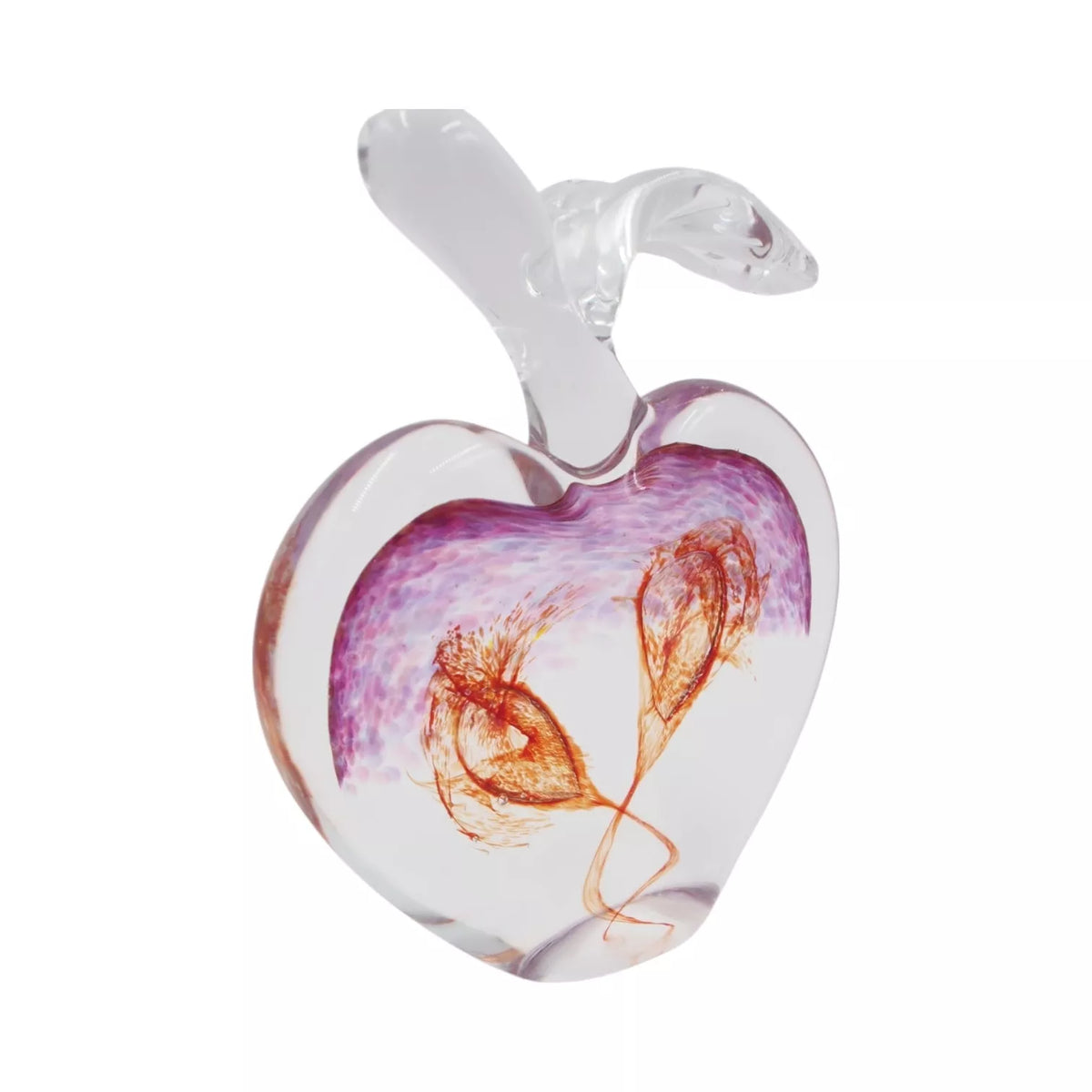 Decorațiune din sticlă „Mărul” – 13×5×17 cm
