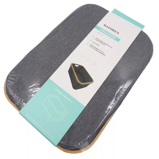 Geantă pliabilă din material textil cu cadru din bambus BATHREX, 38×26×18 cm