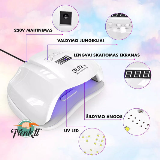 Lampa hibridă pentru unghii SUN 54W UV / LED