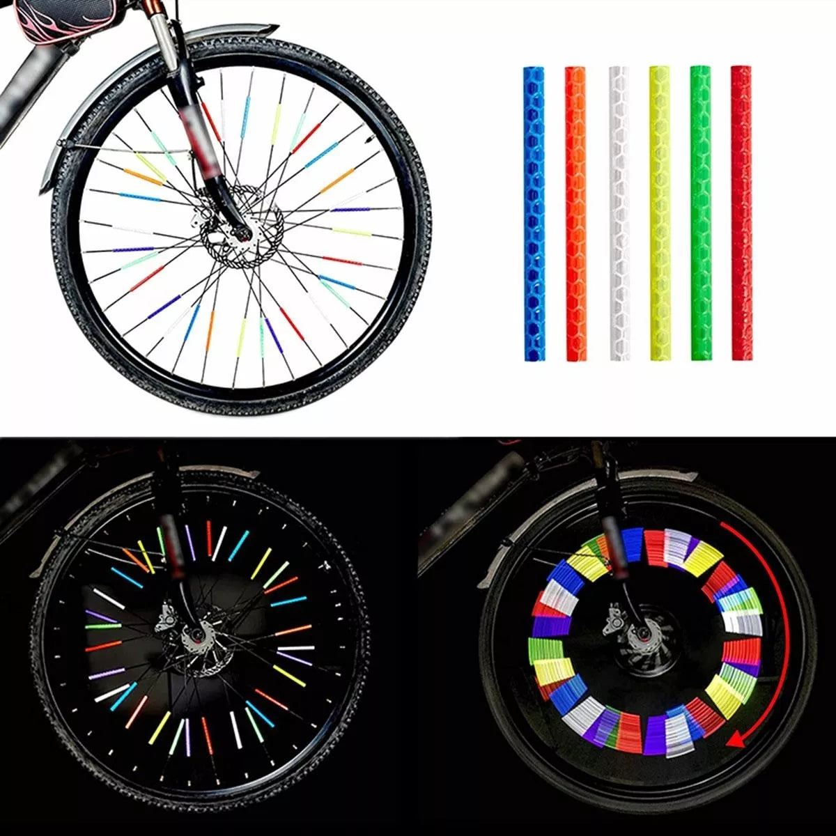 tuburi reflectorizante pentru bicicletă