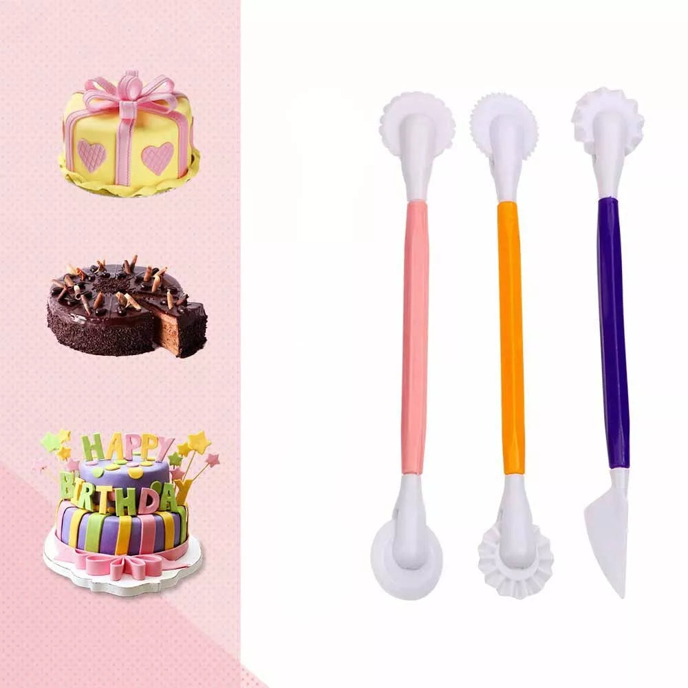 Set de unelte pentru decorarea torturilor, 3 buc.