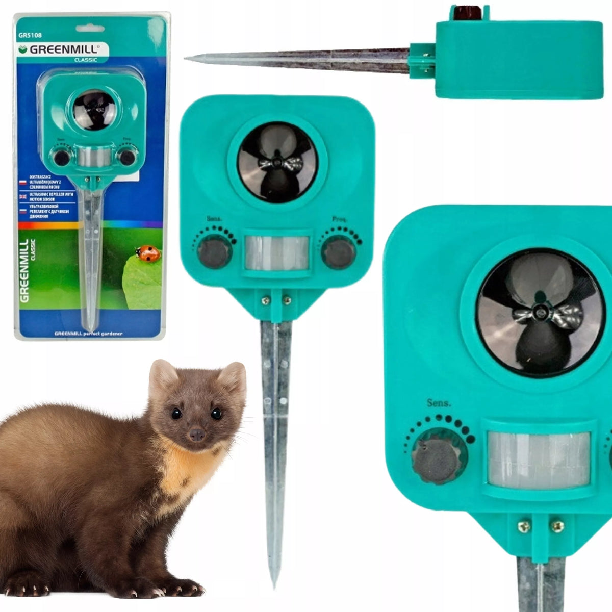 Dispozitiv ultrasonic de alungare a animalelor cu senzor de mișcare
