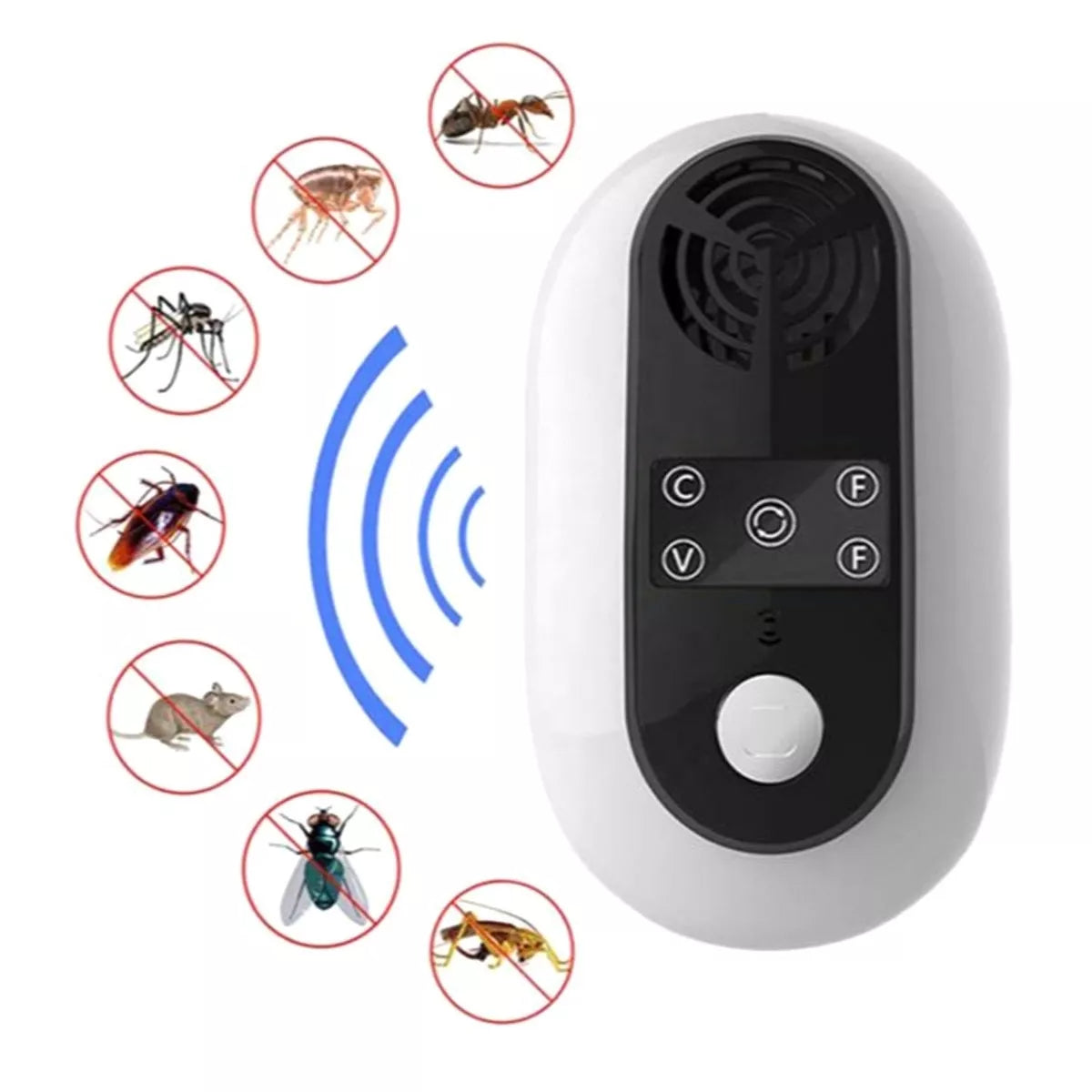 Dispozitiv ultrasonic de alungare a dăunătorilor și insectelor