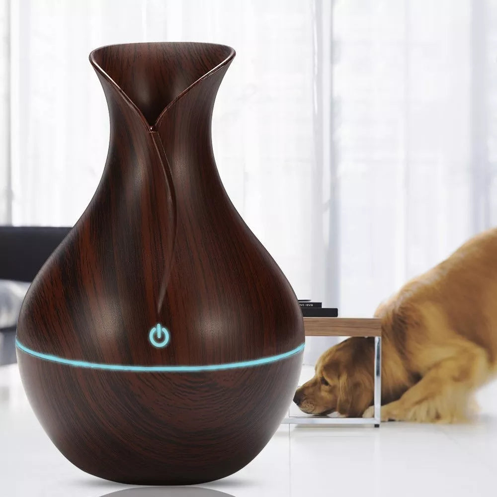 Umidificator ultrasonic de aer, Difuzor de uleiuri esențiale - Galben