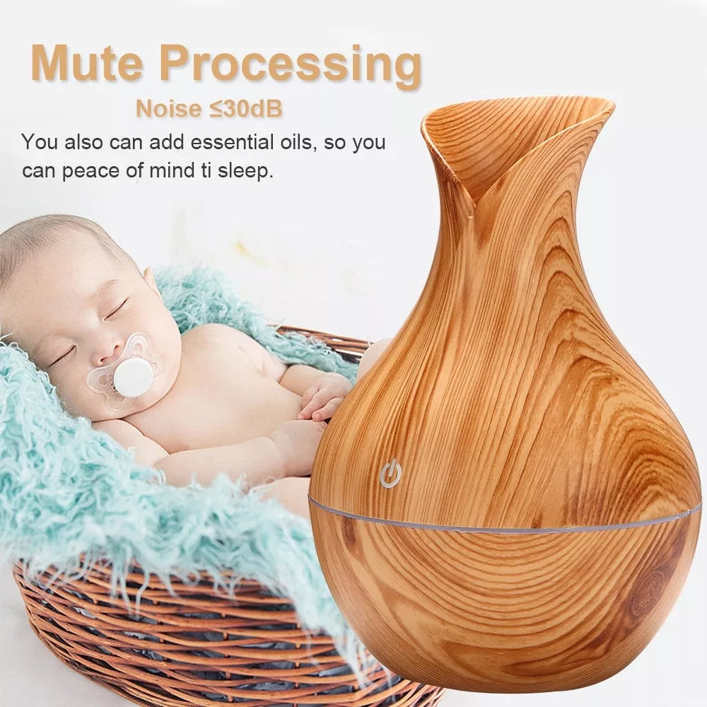 Umidificator ultrasonic de aer, Difuzor de uleiuri esențiale - Galben