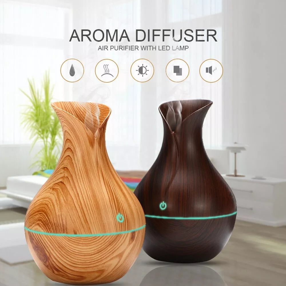 Umidificator ultrasonic de aer, Difuzor de uleiuri esențiale - Galben