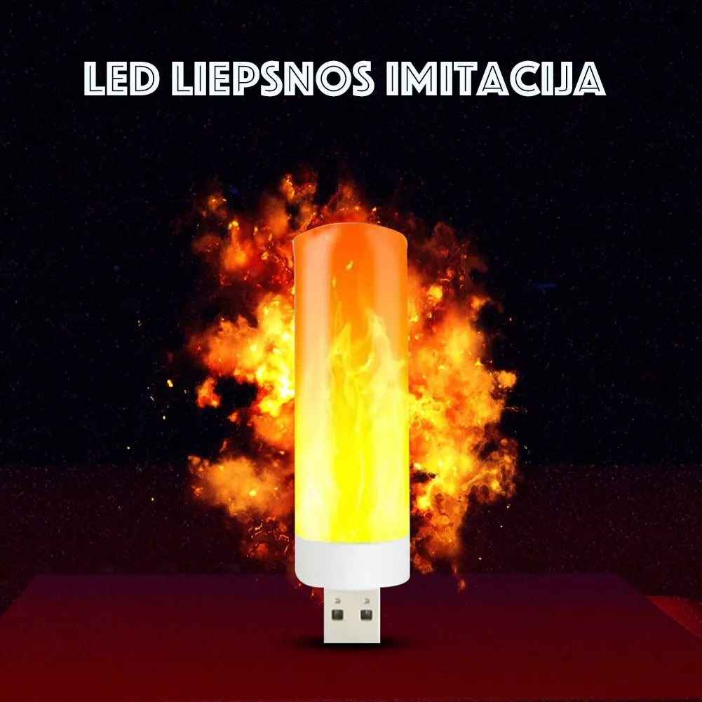 LED USB cu efect de flacără