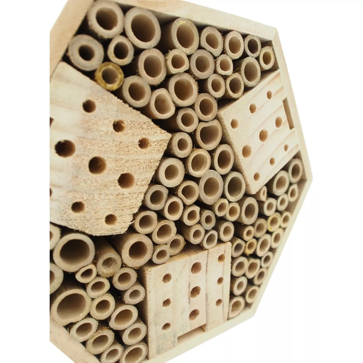 Căsuță pentru insecte din lemn (hexagonală)