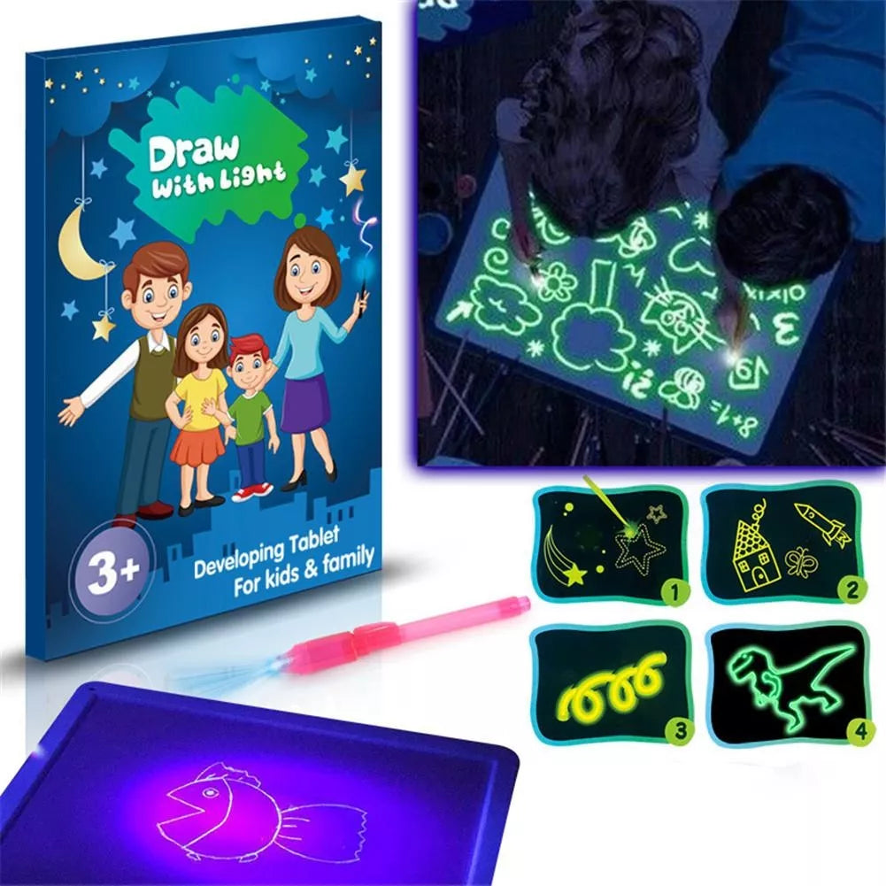 Tablă de desen iluminată pentru copii, format A5