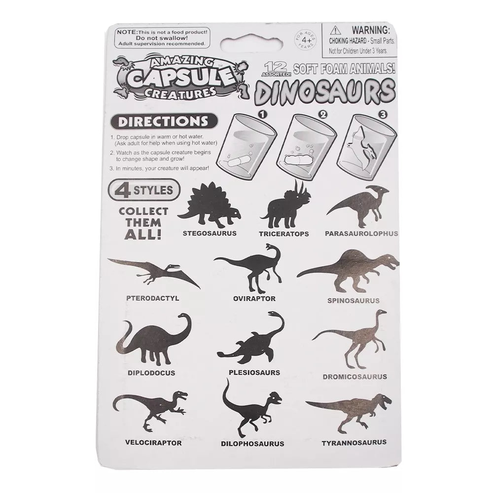 Capsule care cresc în apă „DINOSAURS”