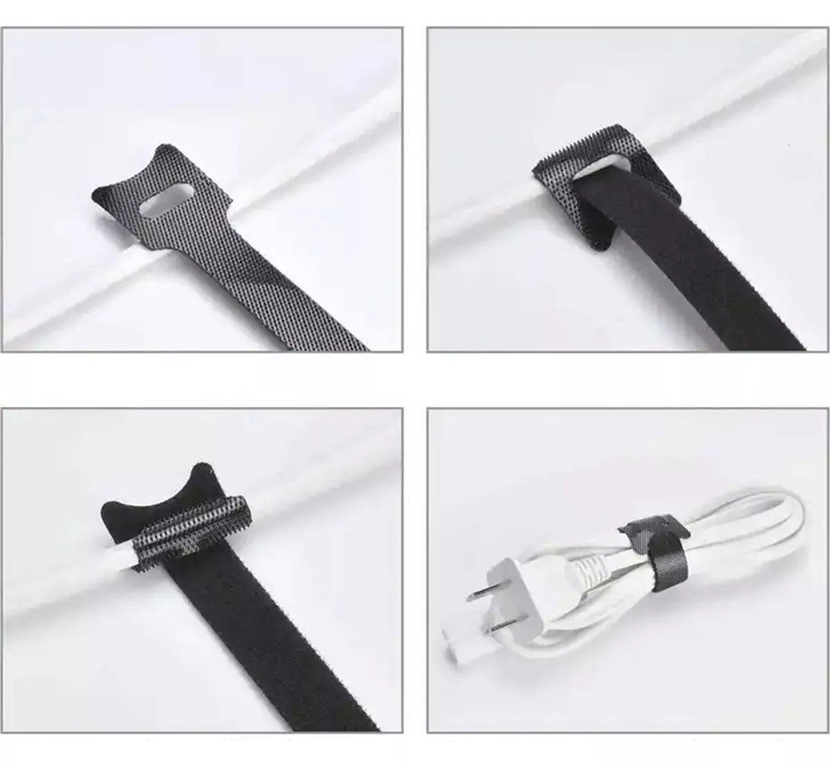 Set de tăietori pentru cabluri Velcro, 50 buc.