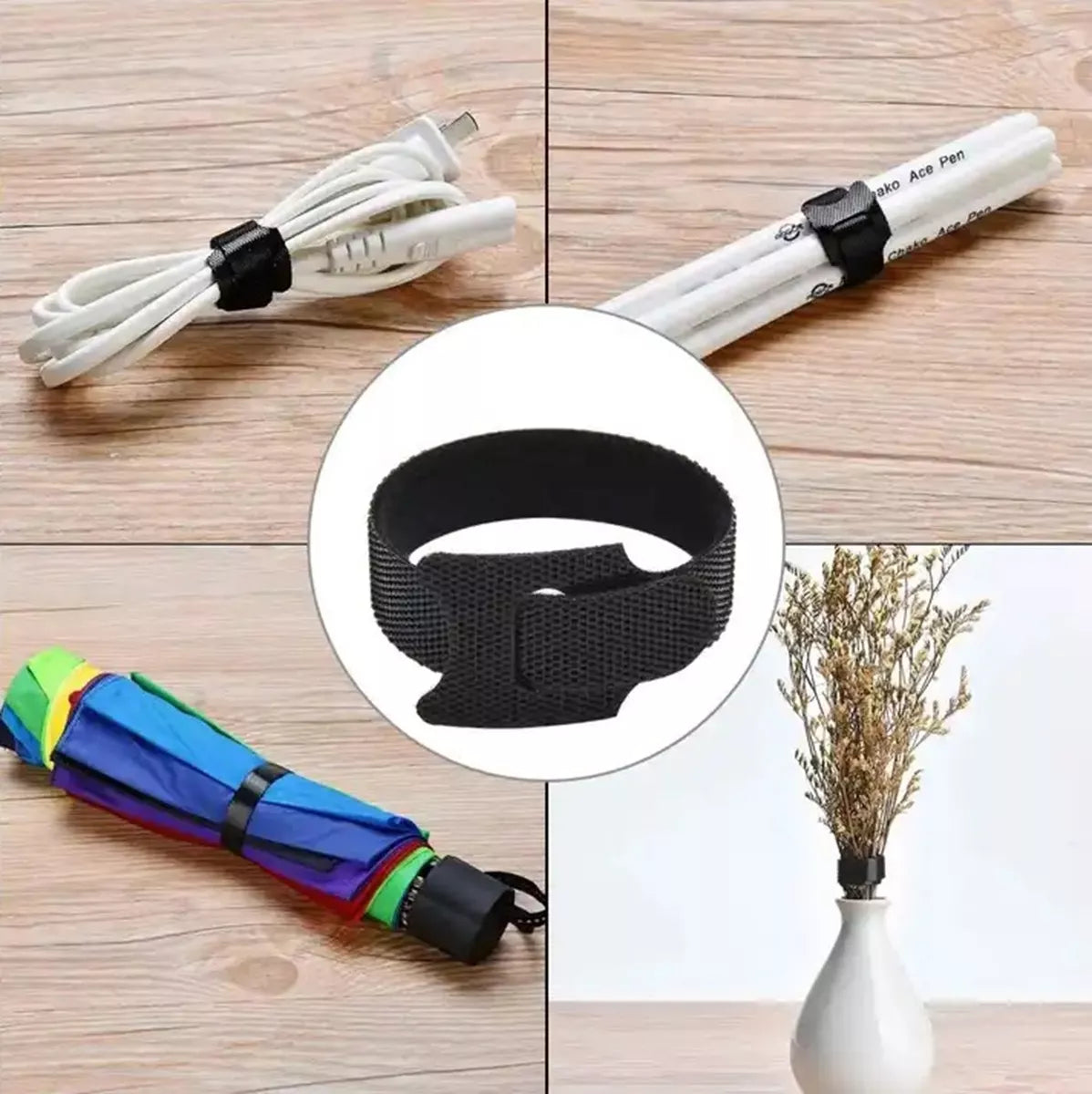 Set de tăietori pentru cabluri Velcro, 50 buc.